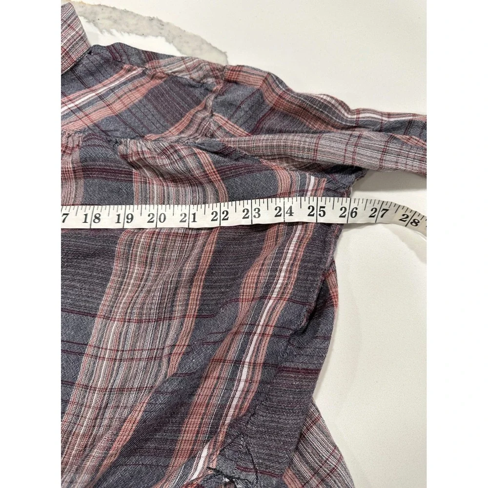 BDG Urban Outfitters Womens Medium Plaid Tie Front Button Down Shirt - Picture 5 of 6